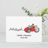 Motorfiets & Zijspan Trouwavond Kaart (Staand voorkant)