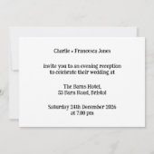 Motorfiets & Zijspan Trouwavond Kaart (Achterkant)