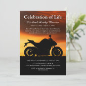 Motorfiets zonsondergang | Feest van het leven Kaart (Staand voorkant)