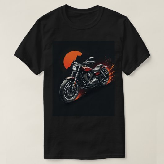 Motorfiets - Zonsondergang T-shirt (Design voorkant)