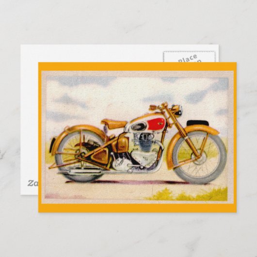  motorfietsafdrukken briefkaart (Voorkant / Achterkant)