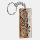  motorfietsafdrukken sleutelhanger (Voorkant Links)