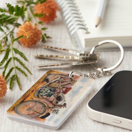 motorfietsafdrukken sleutelhanger (Voorkant Rechts)