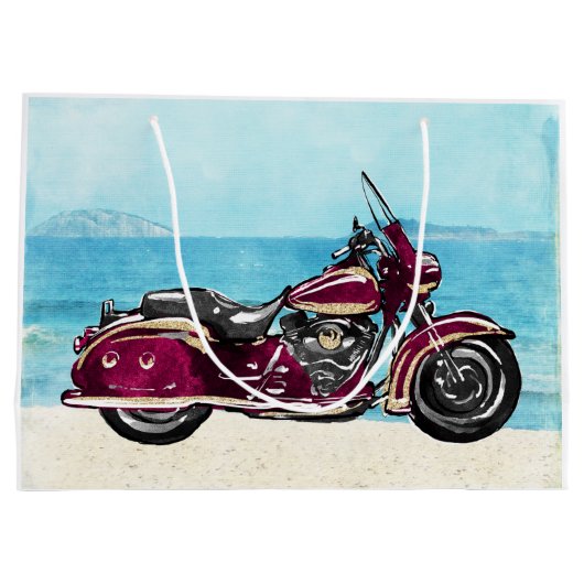 Motorfietsband met cadeau groot cadeauzakje (Achterkant)