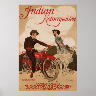  motorfietsbedrijf Adverteren Poster