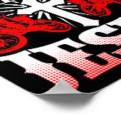 motorfietsbijbelbijbelder die ik met Jezus rijd Poster (Hoek)