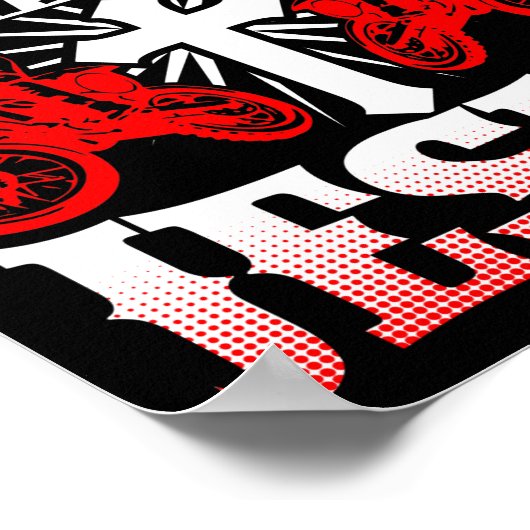 motorfietsbijbelbijbelder die ik met Jezus rijd Poster (Hoek)