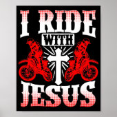 motorfietsbijbelbijbelder die ik met Jezus rijd Poster (Voorkant)