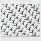 motorfietsbiker acrobatic sport cadeaupapier (Vlak)