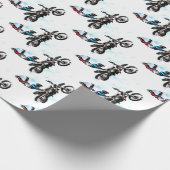 motorfietsbiker acrobatic sport cadeaupapier (Hoek)
