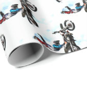 motorfietsbiker acrobatic sport cadeaupapier (Rol Hoek)