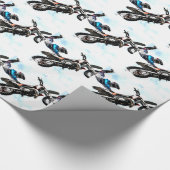 motorfietsbiker acrobatic sport cadeaupapier (Hoek)