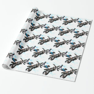 motorfietsbiker acrobatic sport cadeaupapier
