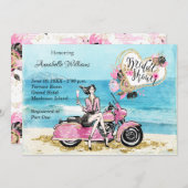 Motorfietsbridal Shower Invitation Kaart (Voorkant / Achterkant)