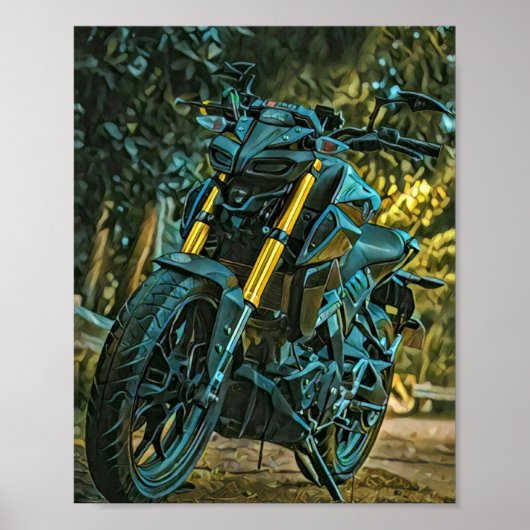 Motorfietscadeau Poster (Voorkant)