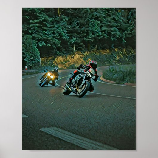 Motorfietscadeau Poster (Voorkant)