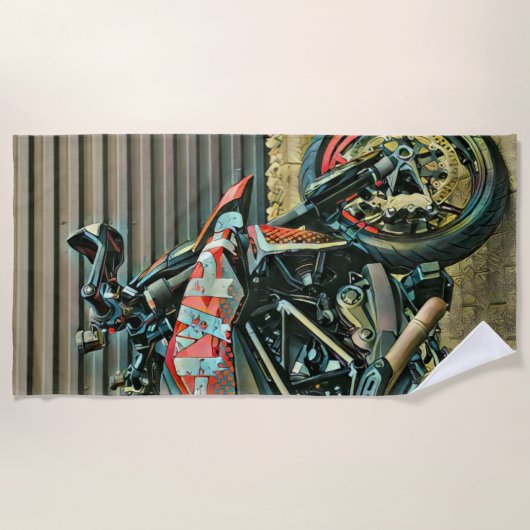 Motorfietscadeau Strandlaken (Voorkant)