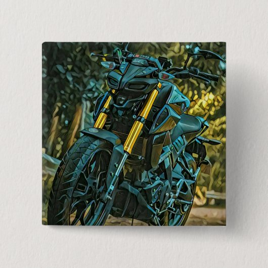 Motorfietscadeau Vierkante Button 5,1 Cm (Voorkant)