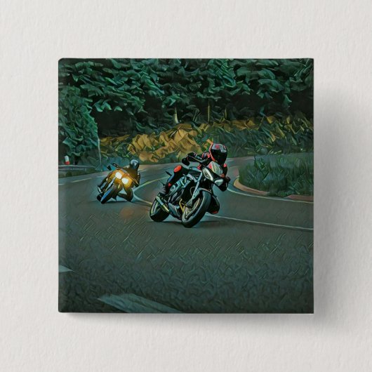 Motorfietscadeau Vierkante Button 5,1 Cm (Voorkant)