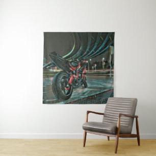 Motorfietscadeaus voor vriend wandkleed