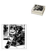 Motorfietsdosis Rubberstempel (Gestempeld)