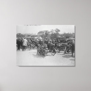 Motorfietsen aangevraagd, foto Parijs Canvas Afdruk