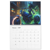 Motorfietsen AI Kunst Kalender (Feb 2027)