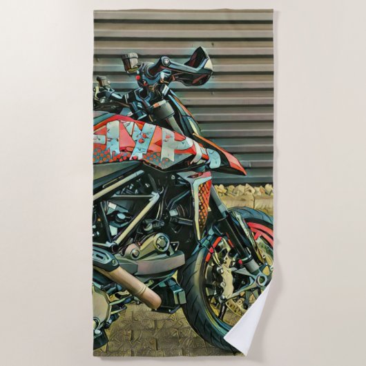 Motorfietsen cadeau strandlaken (Voorkant)