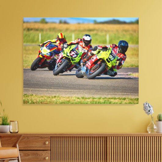 motorfietsen canvas afdruk (Insitu (Woonkamer))