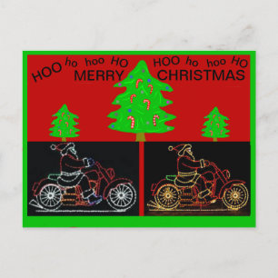 Motorfietsen Christmas Post Kaart