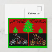 Motorfietsen Christmas Post Kaart (Voorkant / Achterkant)