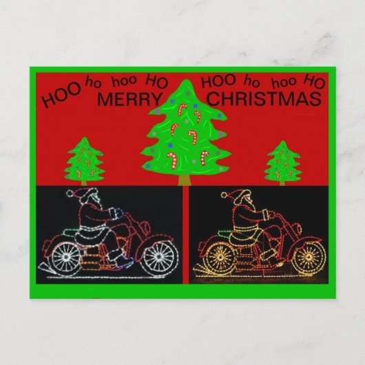 Motorfietsen Christmas Post Kaart (Voorkant)