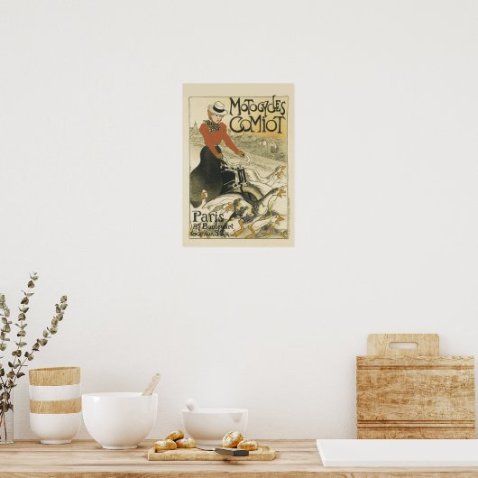 Motorfietsen Comiot Paris Poster (Keuken)