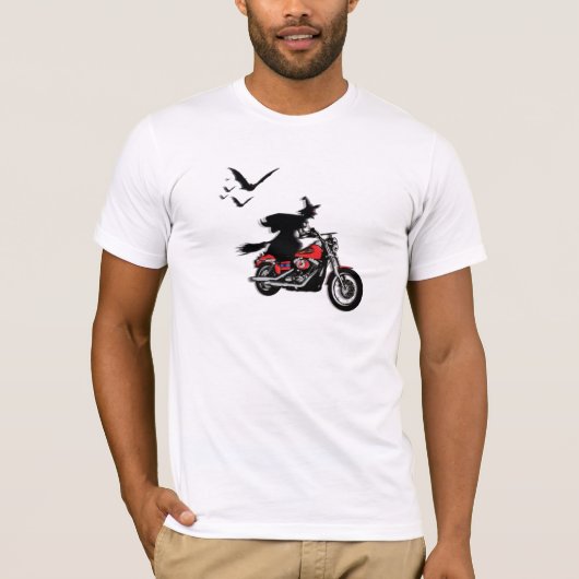 Motorfietsen die op hekse t-shirts rijden (Voorkant)