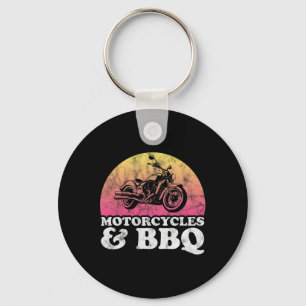 Motorfietsen en barbecue motorfietsen en BBQ Sleutelhanger