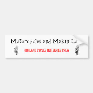 Motorfietsen en Main Love Bumpersticker