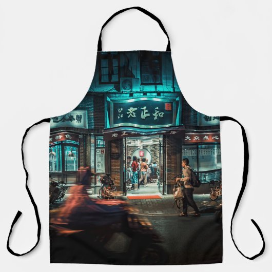 MOTORFIETSEN EN MENSEN DIE OP HET NACHTTIJDSTIP PA SCHORT (Voorkant)