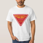 Motorfietsen en ongebruikelijke rode driehoek t-shirt (Voorkant)