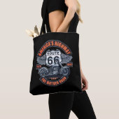 Motorfietsen en Route 66 Tote Bag (Dichtbij)
