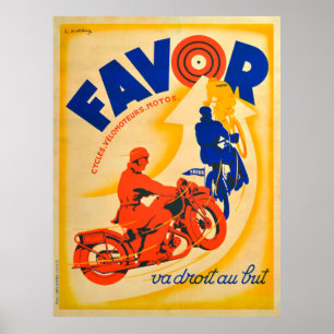 Motorfietsen - Favoriet - Vintage Kunst Poster