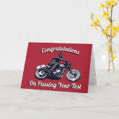 Motorfietsen Gefeliciteerd met je test Kaart (Gele Bloem)
