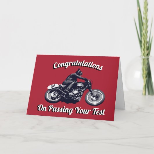 Motorfietsen Gefeliciteerd met je test Kaart (Voorkant)