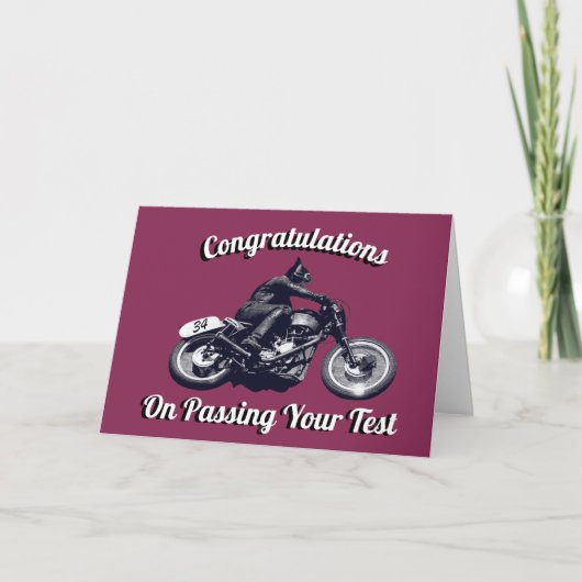 Motorfietsen Gefeliciteerd met je test Kaart (Voorkant)