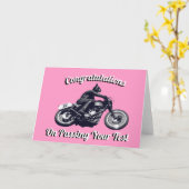 Motorfietsen Gefeliciteerd met je test Kaart (Gele Bloem)