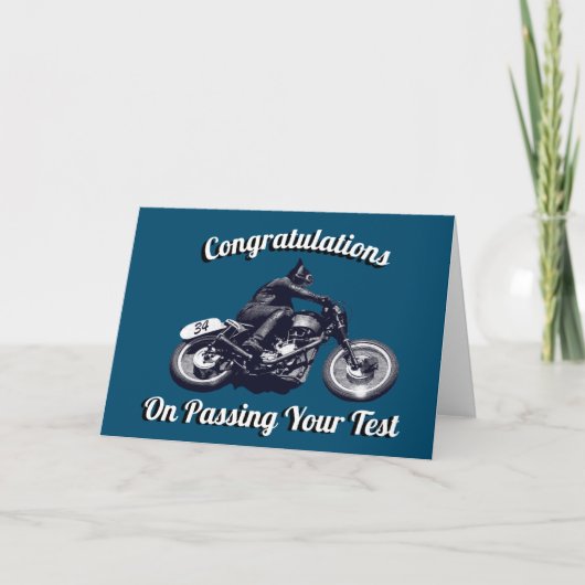 Motorfietsen Gefeliciteerd met je test Kaart (Voorkant)