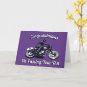 Motorfietsen Gefeliciteerd met je test Kaart (Gele Bloem)