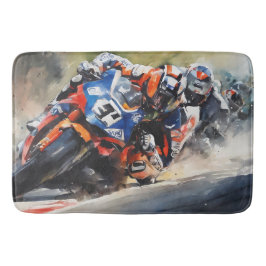 Motorfietsen, high-speed bochten actie badmat