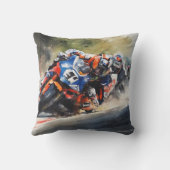 Motorfietsen, high-speed bochten actie kussen (Achterkant)