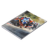 Motorfietsen, high-speed bochten actie notitieboek (Linkerzijde)