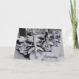 Motorfietsen in de sneeuw Sympathy Card voor een B Kaart